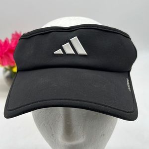 Adidas Black Visor with white logo adjustable HT3378B